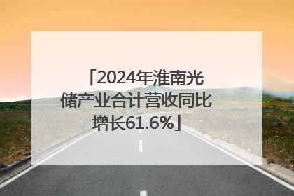 2024年淮南光储产业合计营收同比增长61.6%