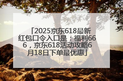 2025京东618最新红包口令入口是：福利666，京东618活动攻略6月18日下单最优惠