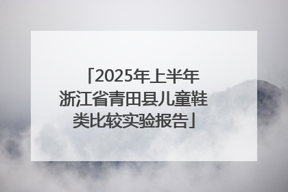 2025年上半年浙江省青田县儿童鞋类比较实验报告