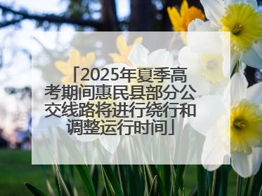 2025年夏季高考期间惠民县部分公交线路将进行绕行和调整运行时间