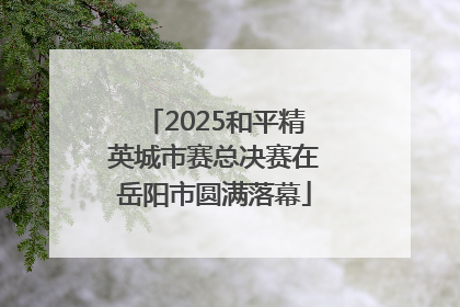 2025和平精英城市赛总决赛在岳阳市圆满落幕