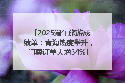 2025端午旅游成绩单：青海热度攀升，门票订单大增34%