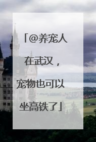 @养宠人 在武汉，宠物也可以坐高铁了
