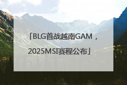 BLG首战越南GAM，2025MSI赛程公布