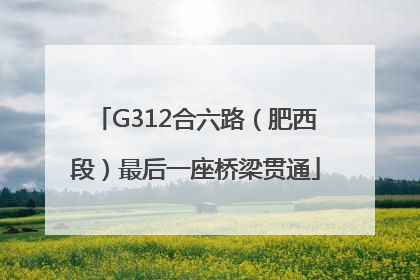 G312合六路（肥西段）最后一座桥梁贯通